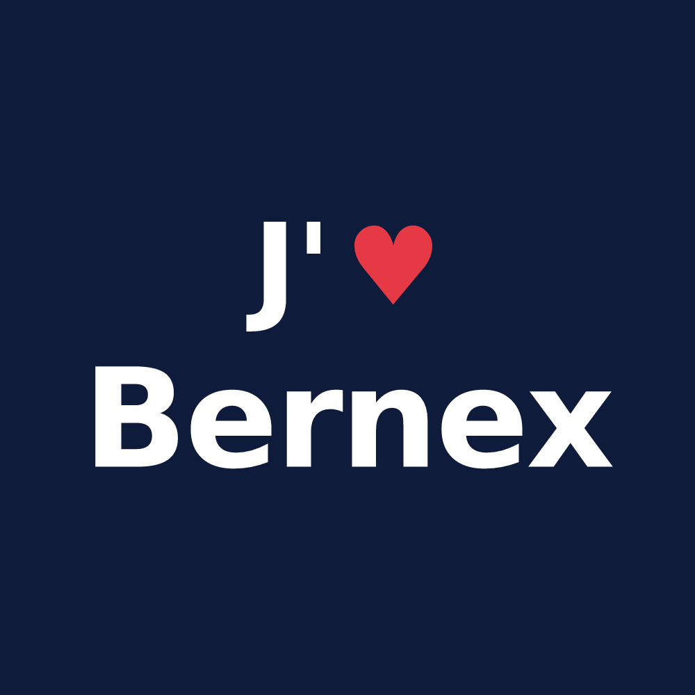 T-shirt personnalisé Bernex — design J'aime Bernex