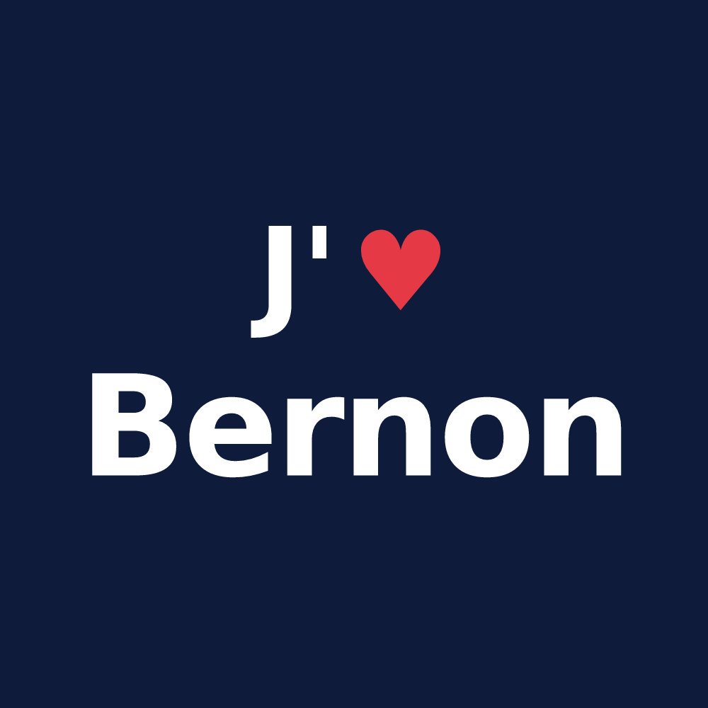 T-shirt personnalisé Bernon — design J'aime Bernon