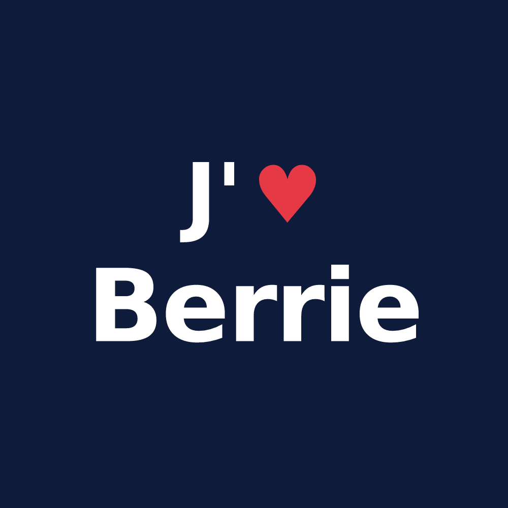 T-shirt personnalisé Berrie — design J'aime Berrie