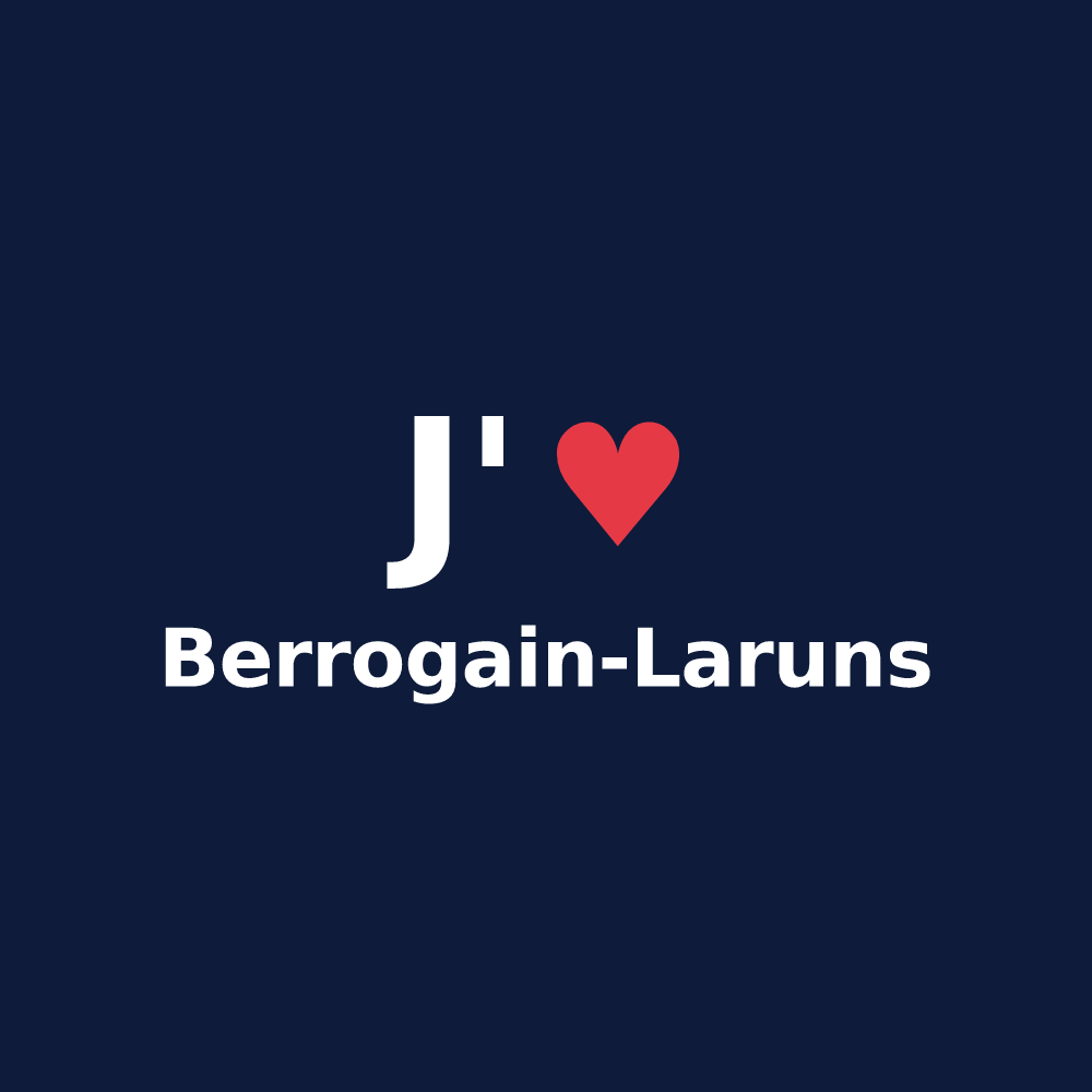 T-shirt personnalisé Berrogain-Laruns — design J'aime Berrogain-Laruns