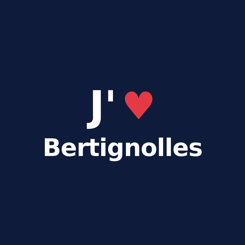 T-shirt personnalisé Bertignolles — design J'aime Bertignolles