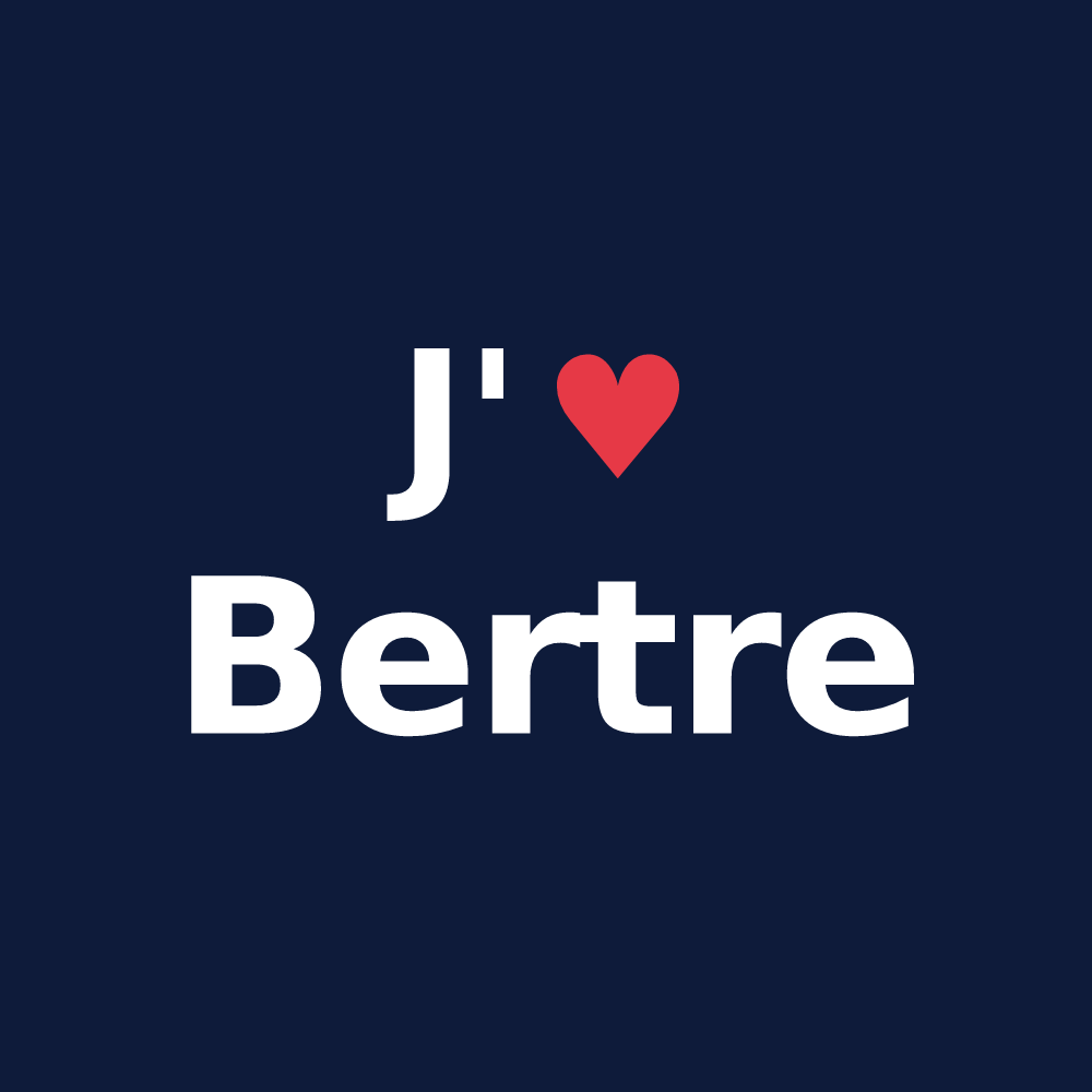T-shirt personnalisé Bertre — design J'aime Bertre