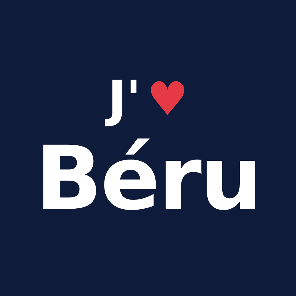 T-shirt personnalisé Béru — design « J'aime Béru » imprimé sur le t-shirt