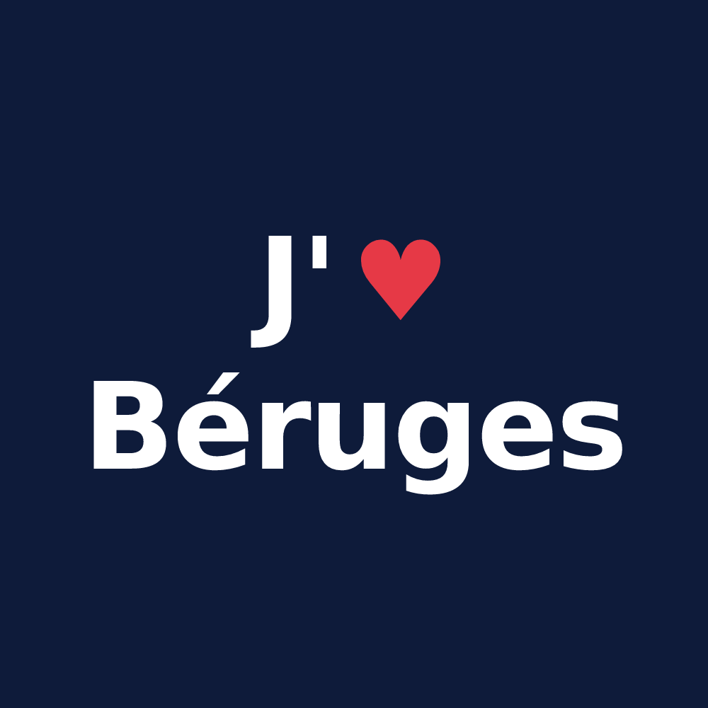 T-shirt personnalisé Béruges — design J'aime Béruges