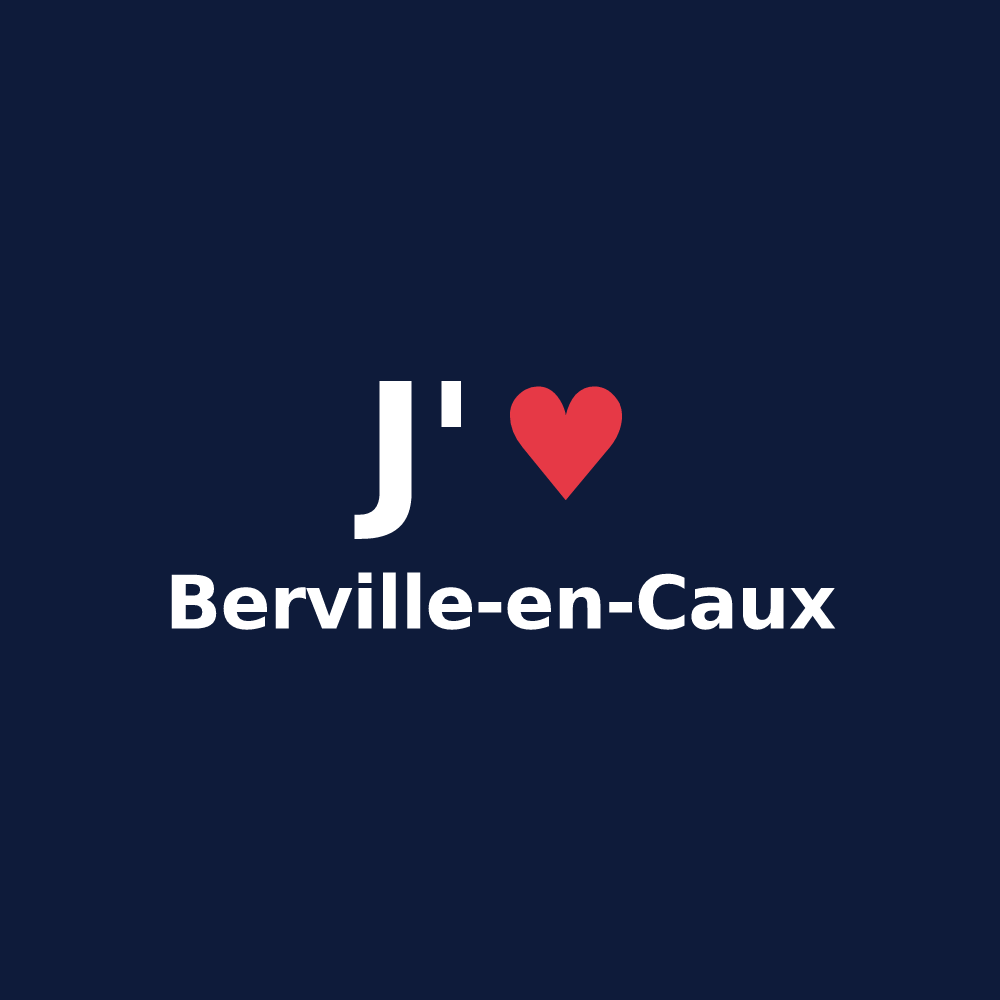 T-shirt personnalisé Berville-en-Caux — design J'aime Berville-en-Caux