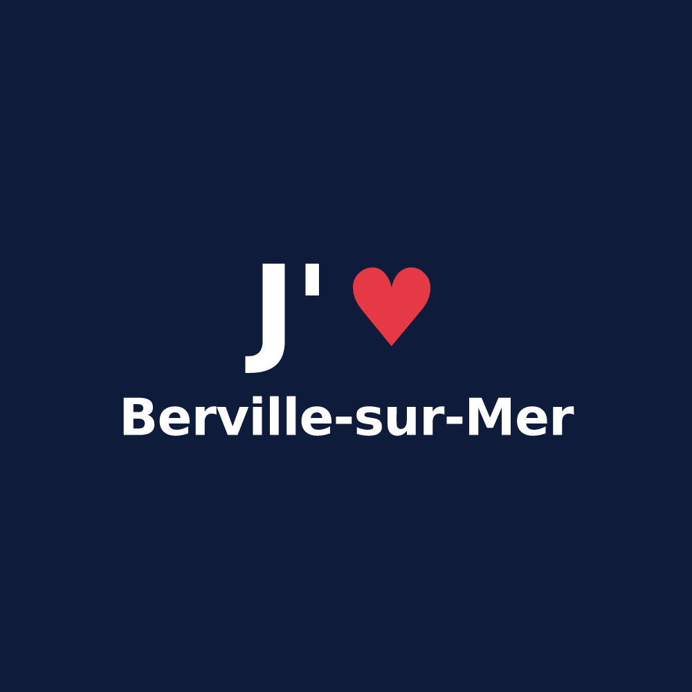 T-shirt personnalisé Berville-sur-Mer — design J'aime Berville-sur-Mer