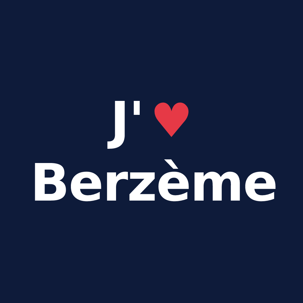T-shirt personnalisé Berzème — design J'aime Berzème