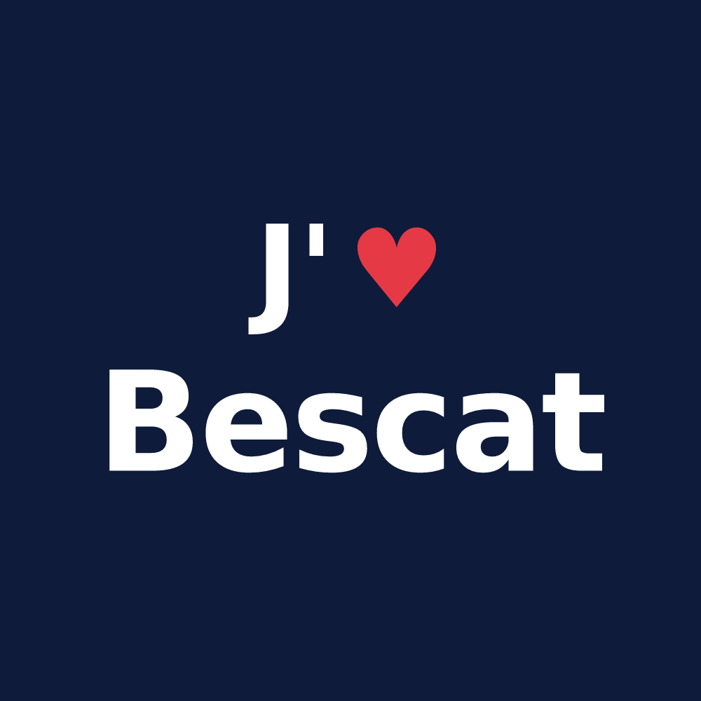 T-shirt personnalisé Bescat — design J'aime Bescat