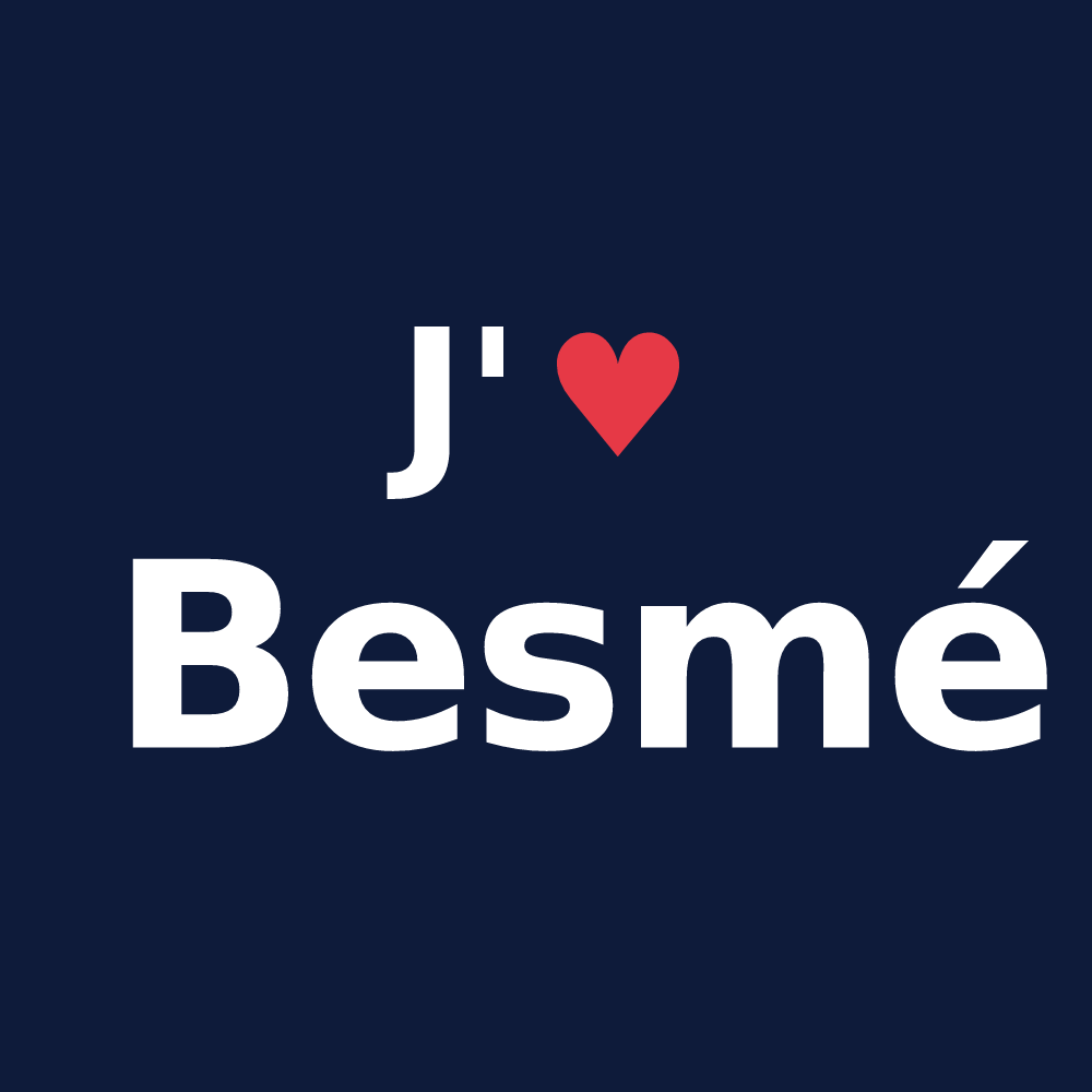 T-shirt personnalisé Besmé — design J'aime Besmé