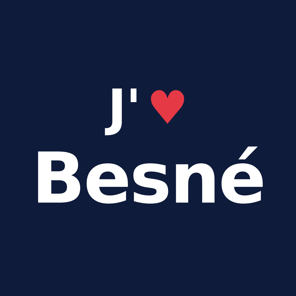 T-shirt personnalisé Besné — design J'aime Besné
