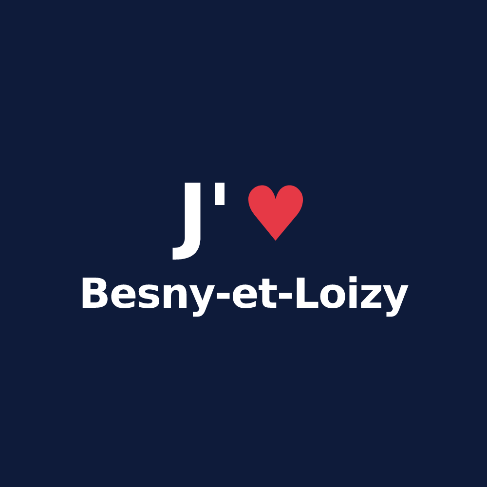 T-shirt personnalisé Besny-et-Loizy — design « J'aime Besny-et-Loizy » imprimé sur le t-shirt