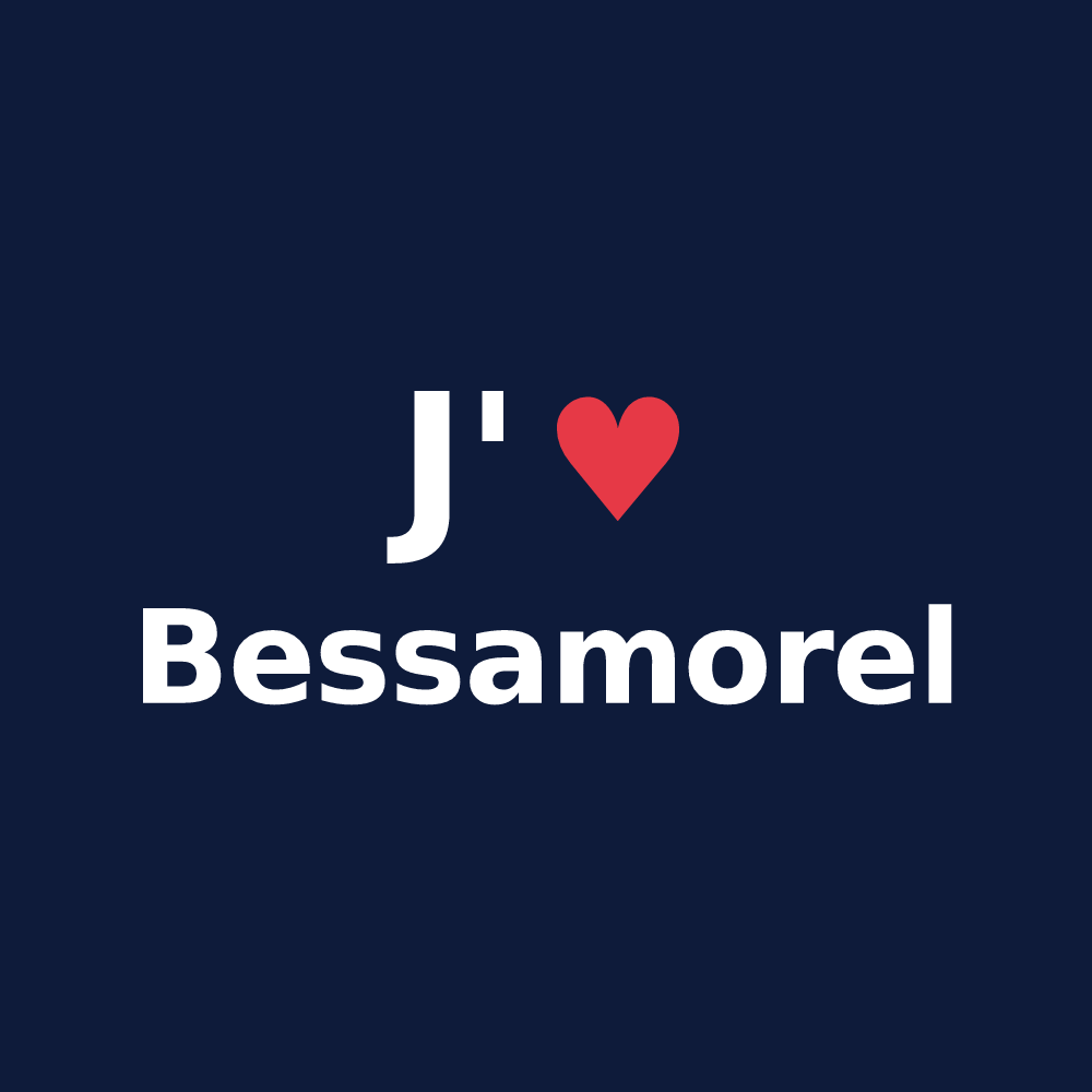 T-shirt personnalisé Bessamorel — design J'aime Bessamorel