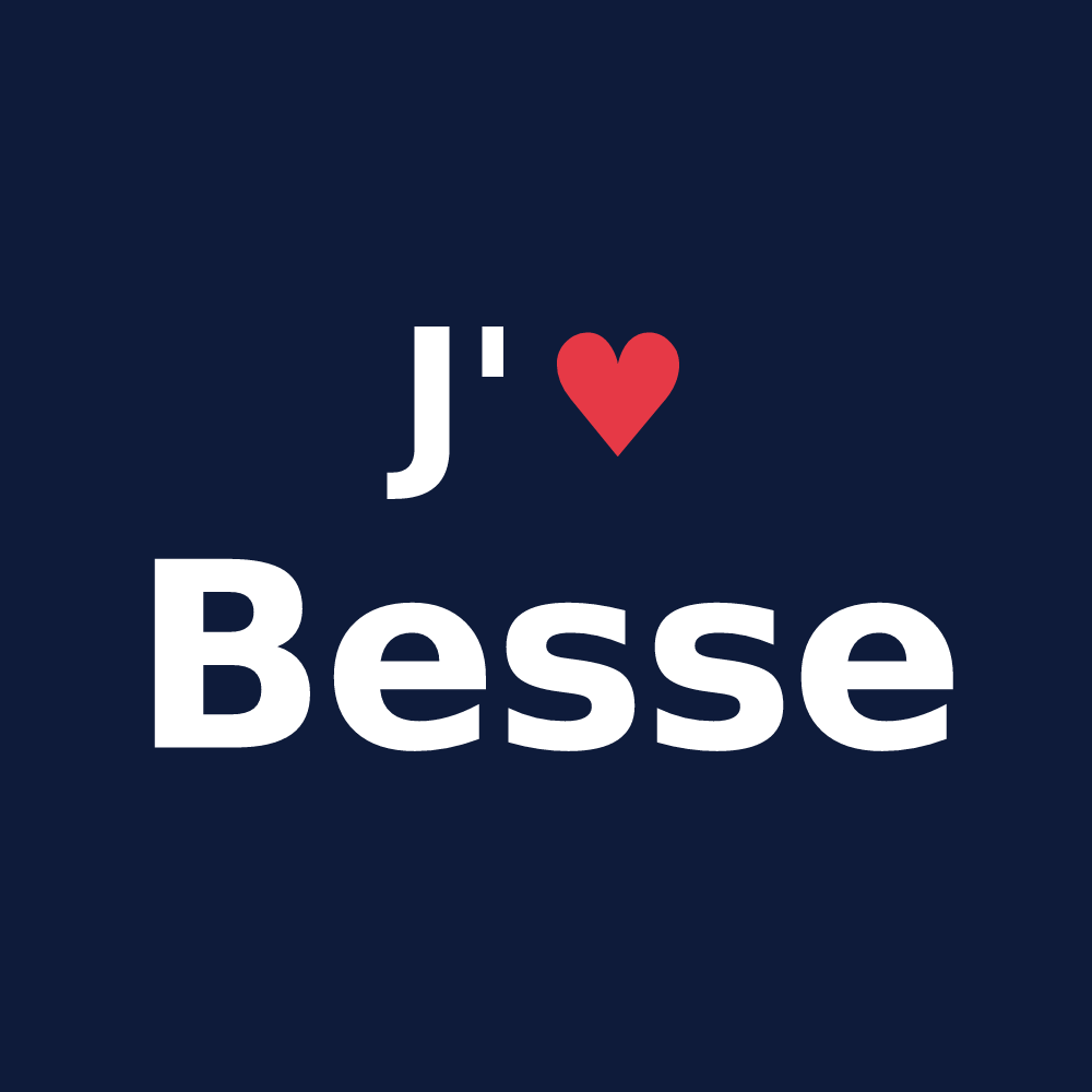 T-shirt personnalisé Besse — design J'aime Besse