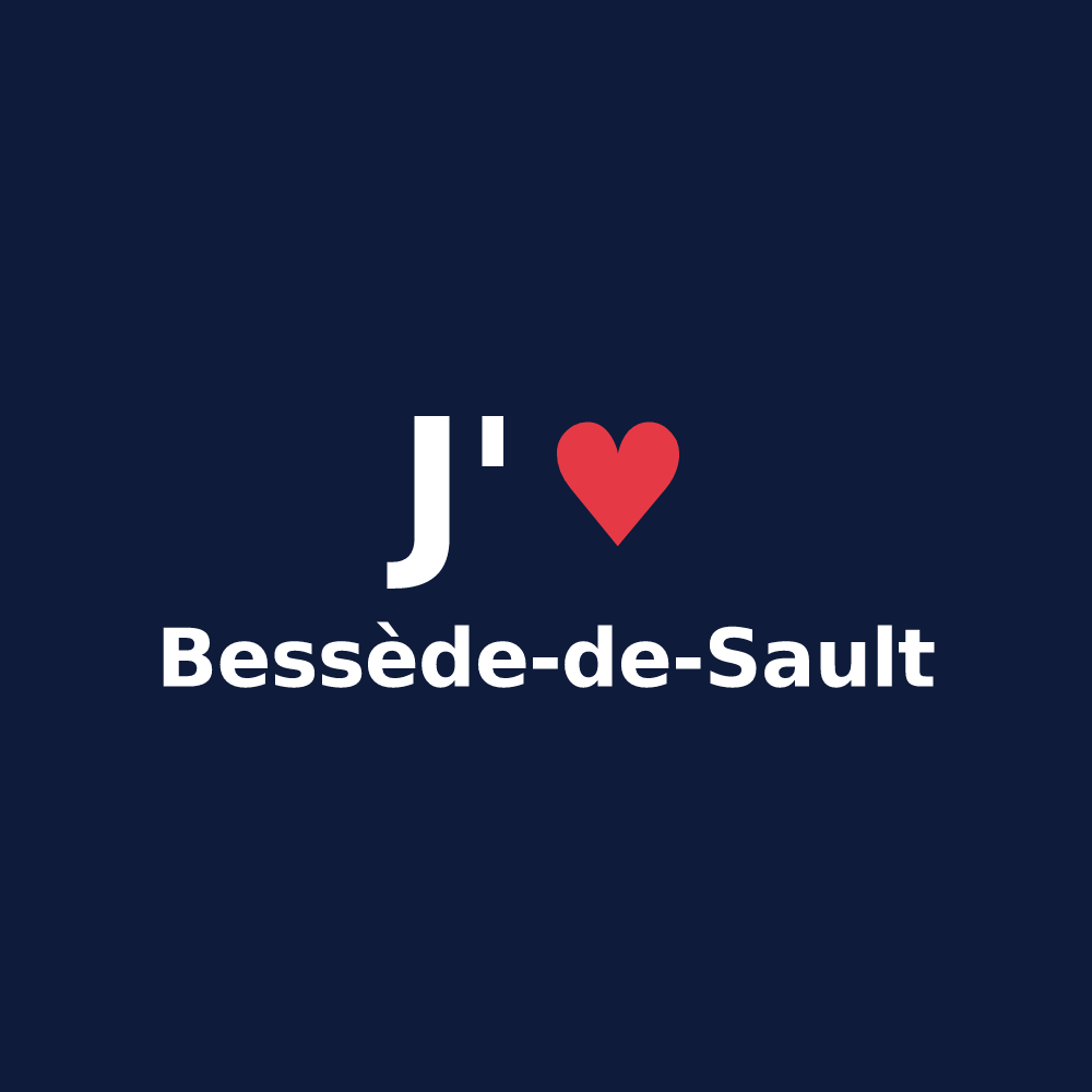 T-shirt personnalisé Bessède-de-Sault — design J'aime Bessède-de-Sault