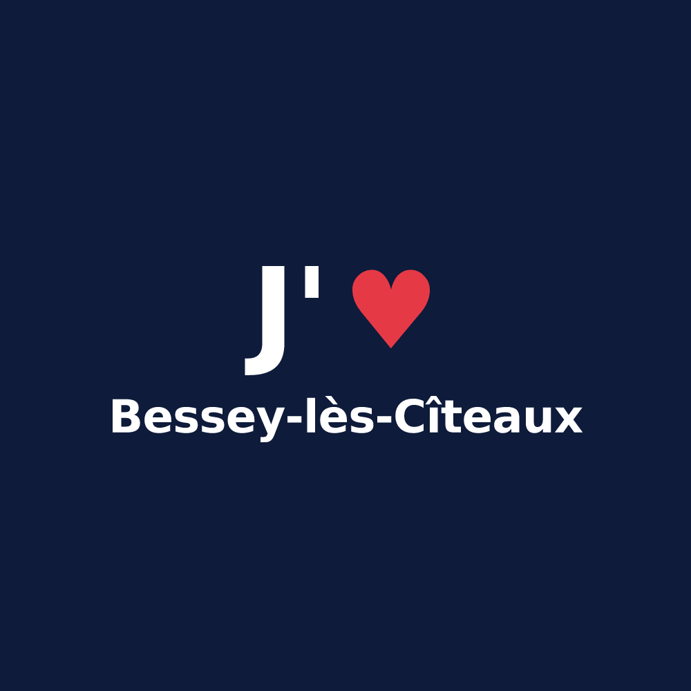 T-shirt personnalisé Bessey-lès-Cîteaux — design J'aime Bessey-lès-Cîteaux
