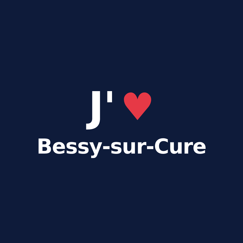 T-shirt personnalisé Bessy-sur-Cure — design J'aime Bessy-sur-Cure