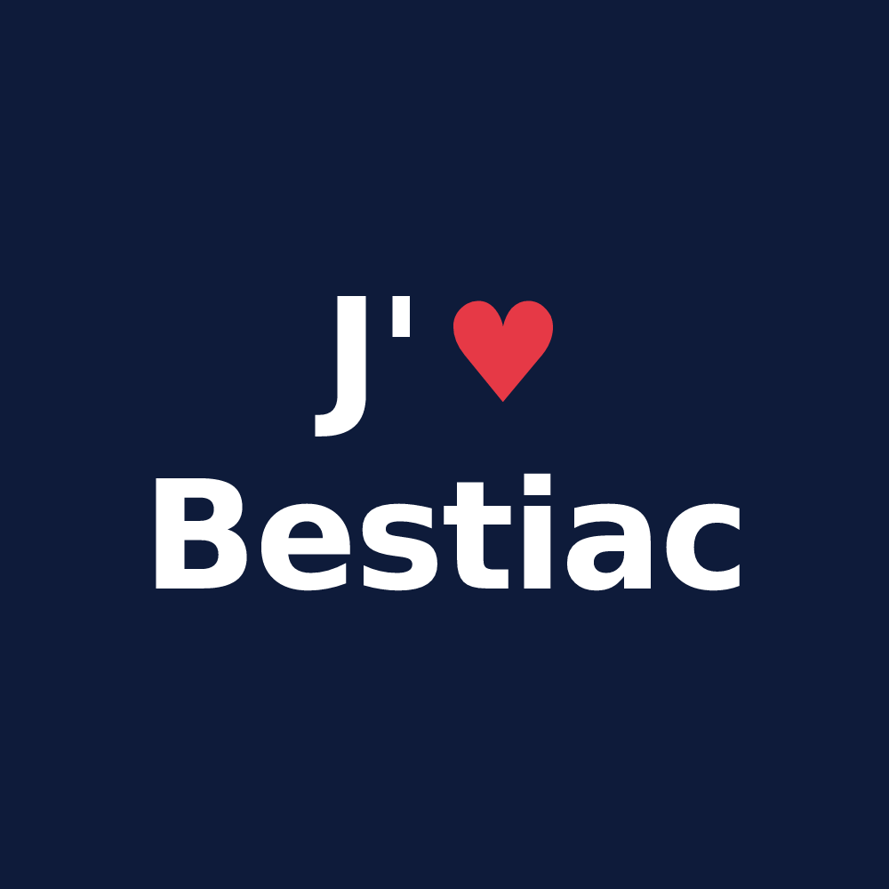 T-shirt personnalisé Bestiac — design J'aime Bestiac