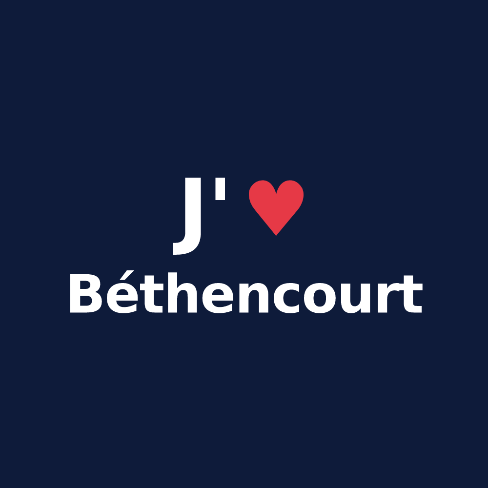 T-shirt personnalisé Béthencourt — design J'aime Béthencourt