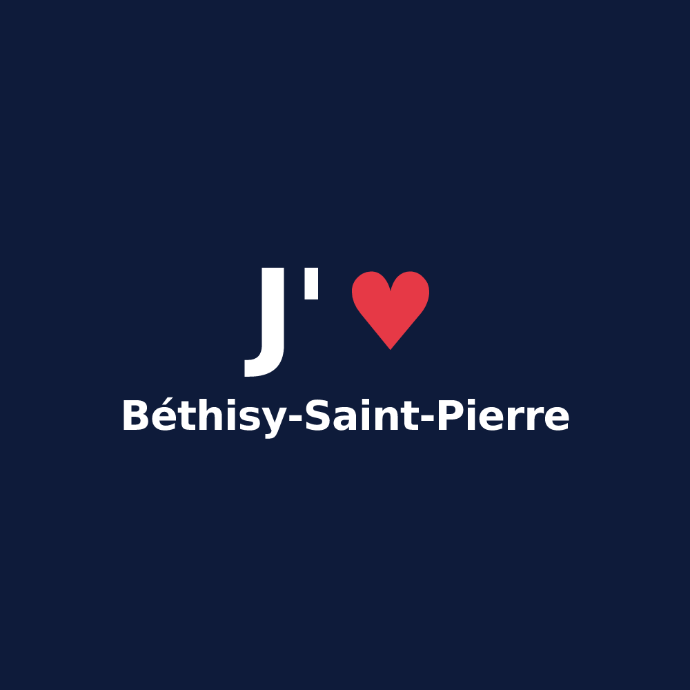 T-shirt personnalisé Béthisy-Saint-Pierre — design J'aime Béthisy-Saint-Pierre