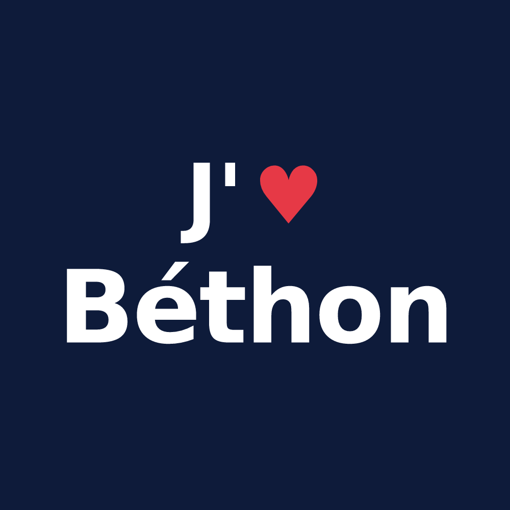 T-shirt personnalisé Béthon — design « J'aime Béthon » imprimé sur le t-shirt