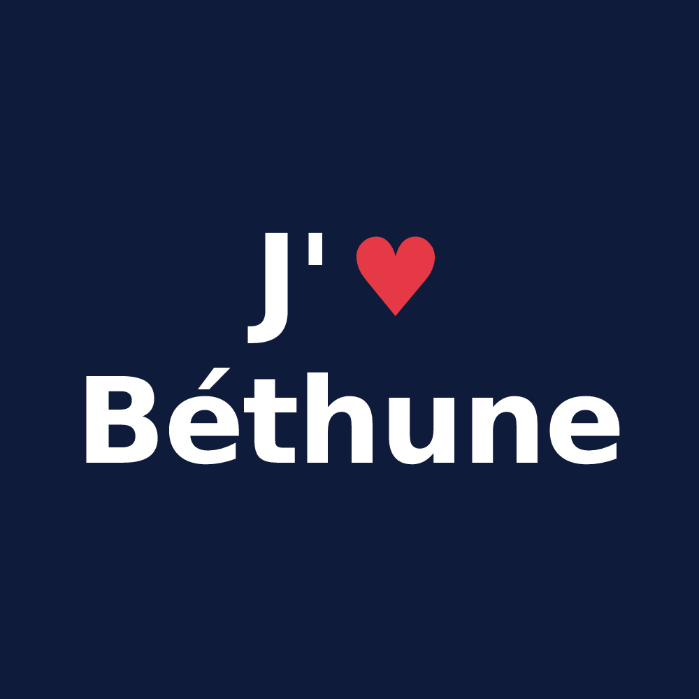 T-shirt personnalisé Béthune — design J'aime Béthune