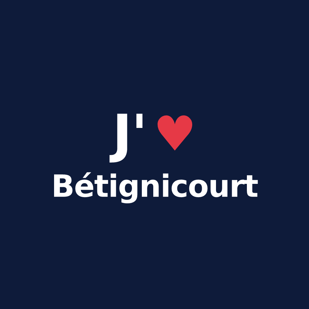 T-shirt personnalisé Bétignicourt — design J'aime Bétignicourt