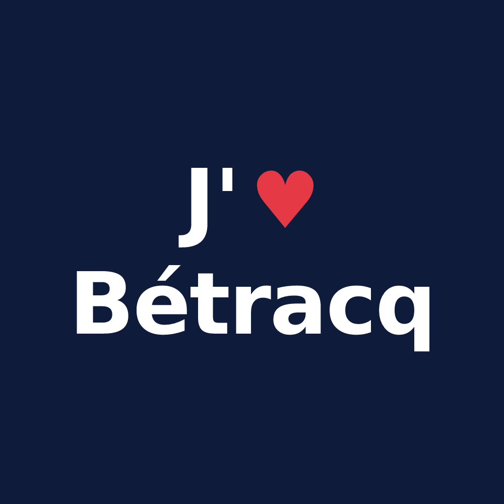 T-shirt personnalisé Bétracq — design J'aime Bétracq
