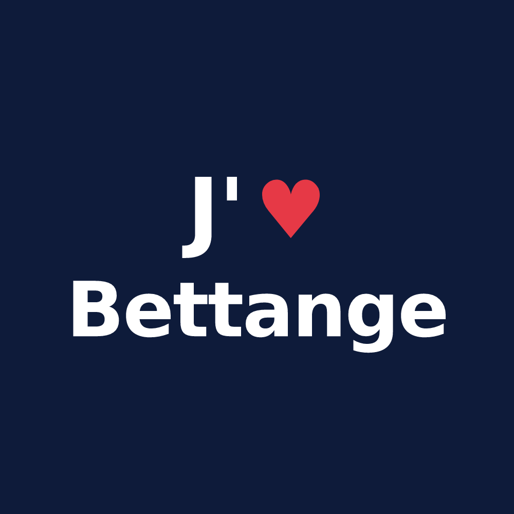 T-shirt personnalisé Bettange — design J'aime Bettange