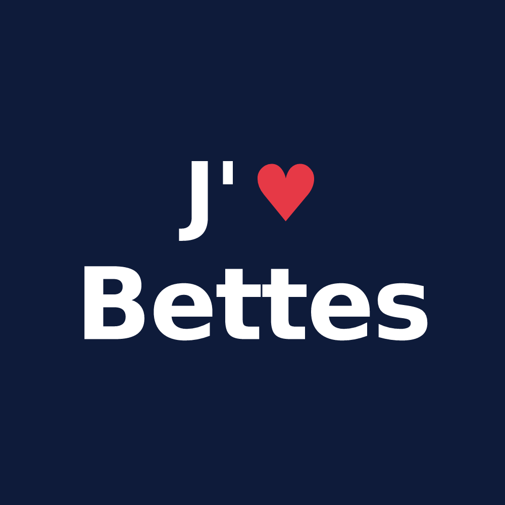 T-shirt personnalisé Bettes — design J'aime Bettes