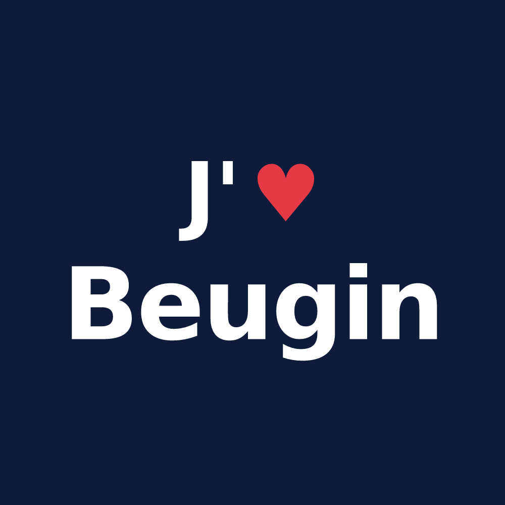 T-shirt personnalisé Beugin — design J'aime Beugin