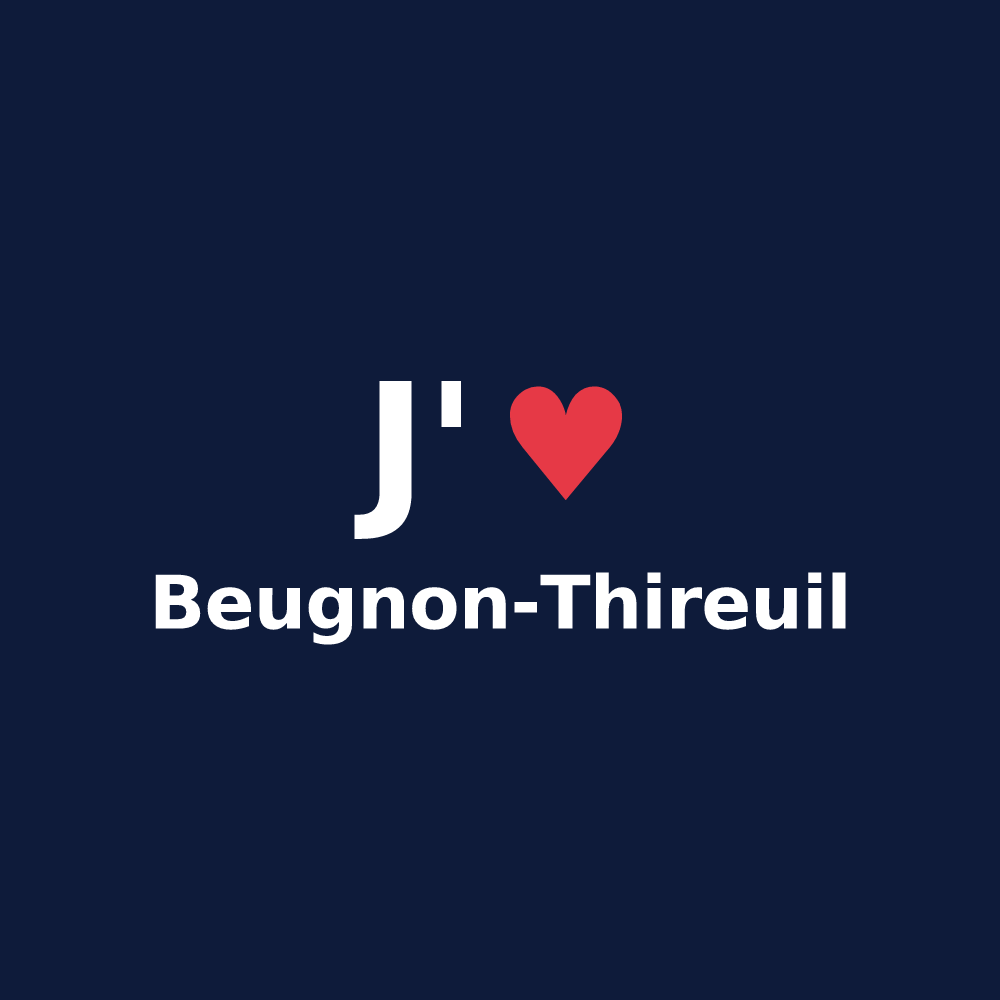 T-shirt personnalisé Beugnon-Thireuil — design J'aime Beugnon-Thireuil