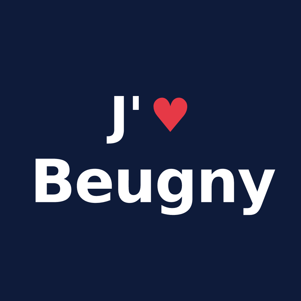 T-shirt personnalisé Beugny — design J'aime Beugny