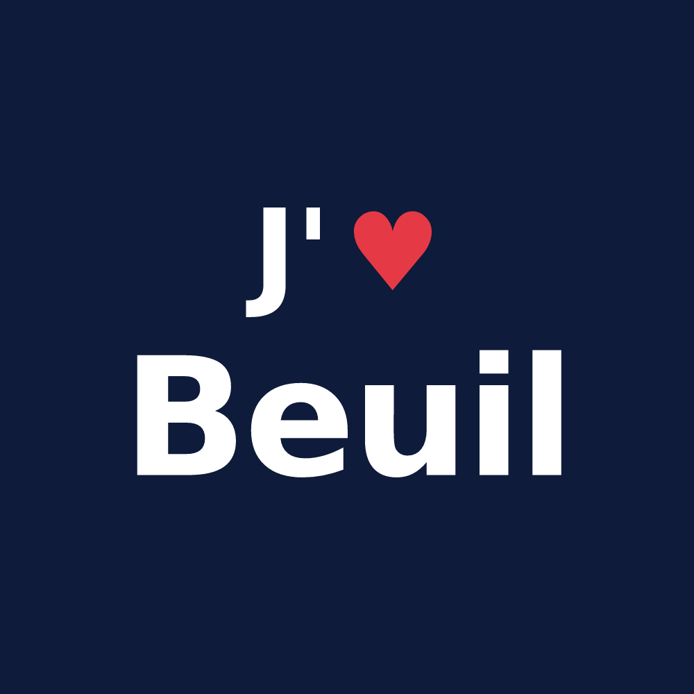 T-shirt personnalisé Beuil — design J'aime Beuil