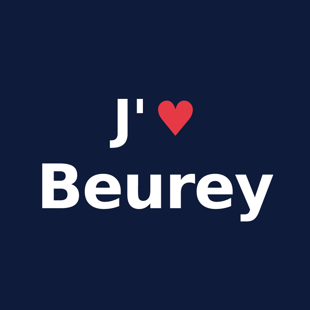 T-shirt personnalisé Beurey — design J'aime Beurey