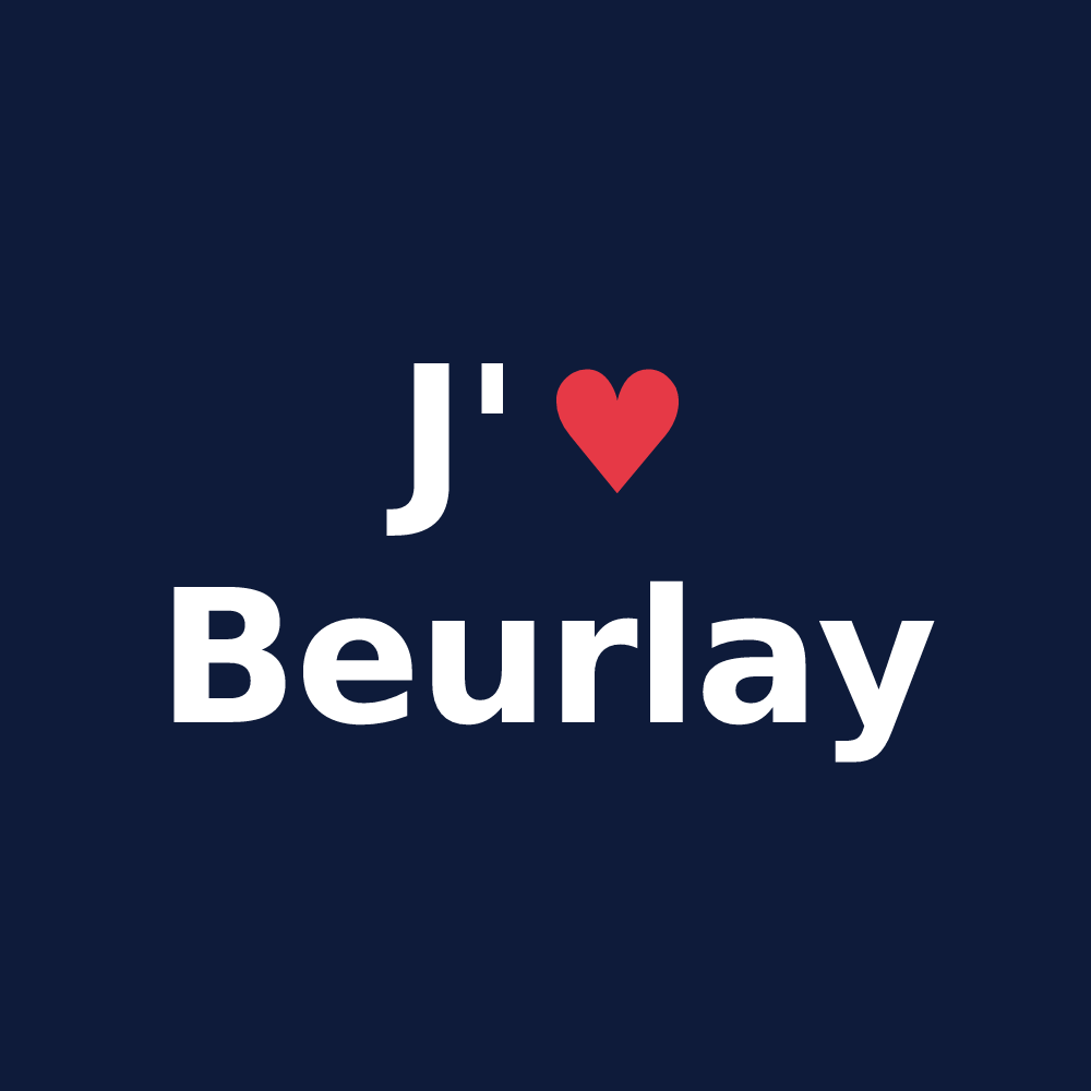 T-shirt personnalisé Beurlay — design J'aime Beurlay