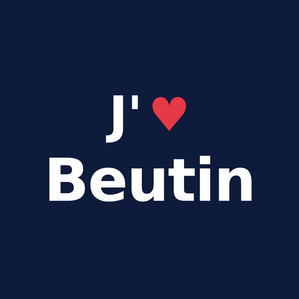 T-shirt personnalisé Beutin — design J'aime Beutin