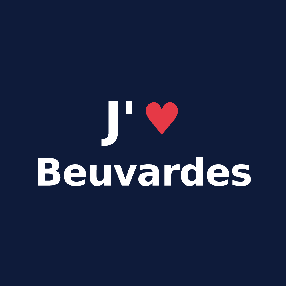 T-shirt personnalisé Beuvardes — design J'aime Beuvardes