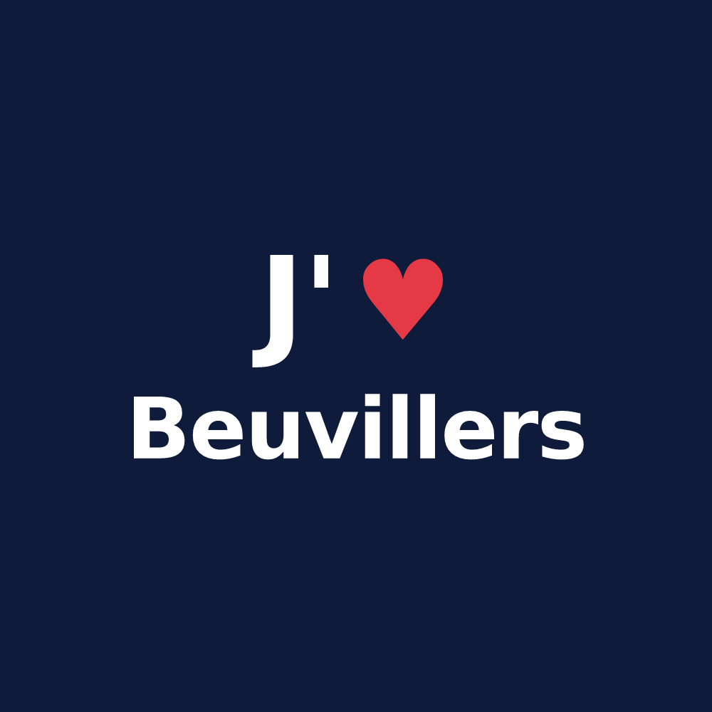 T-shirt personnalisé Beuvillers — design J'aime Beuvillers