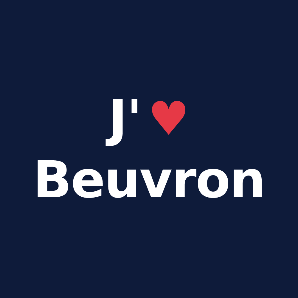 T-shirt personnalisé Beuvron — design J'aime Beuvron