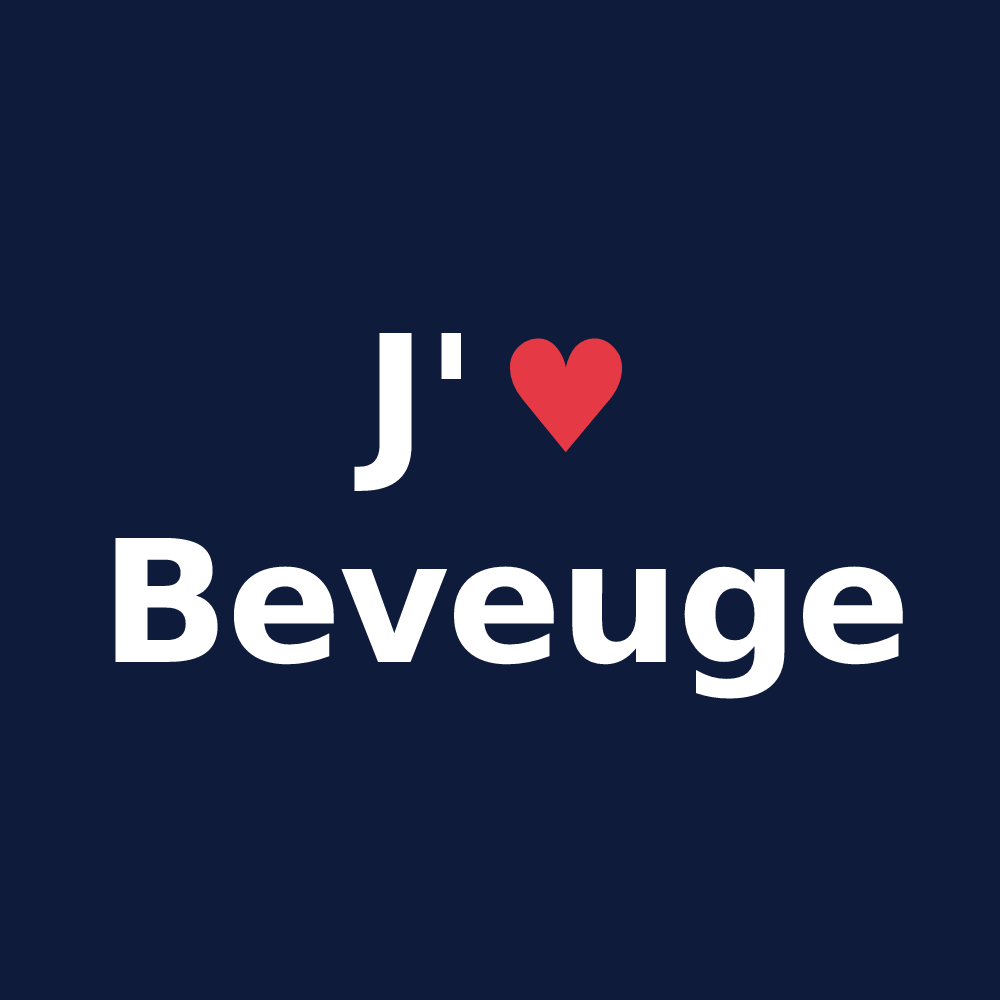 T-shirt personnalisé Beveuge — design J'aime Beveuge