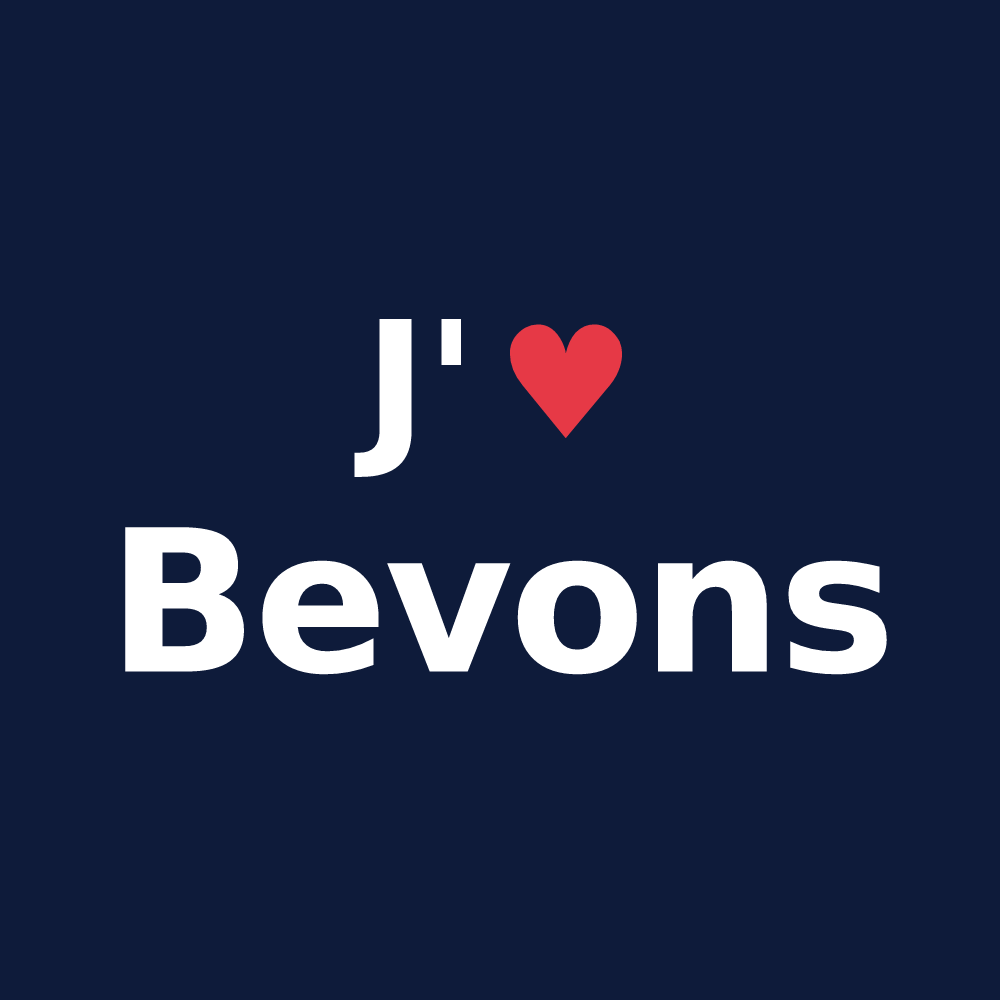 T-shirt personnalisé Bevons — design J'aime Bevons