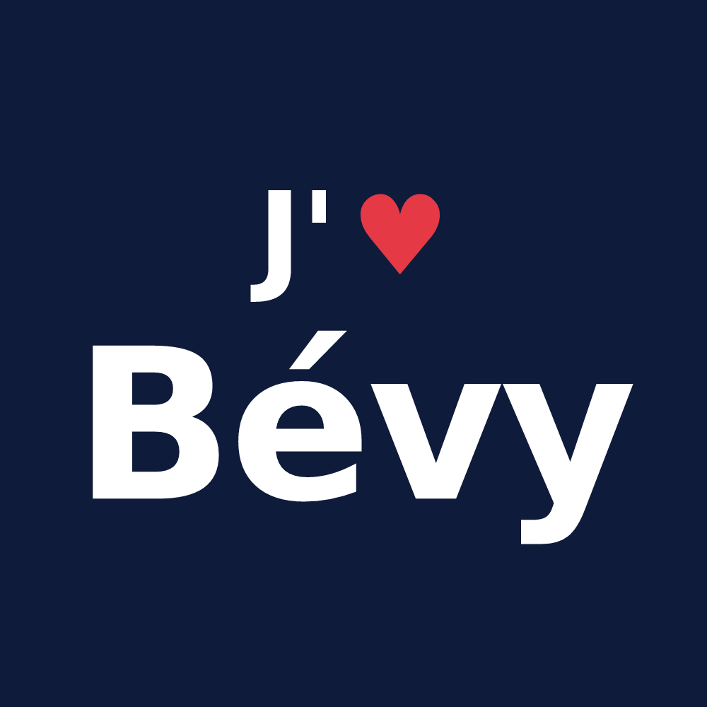 T-shirt personnalisé Bévy — design J'aime Bévy