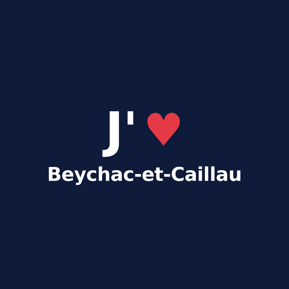 T-shirt personnalisé Beychac-et-Caillau — design J'aime Beychac-et-Caillau