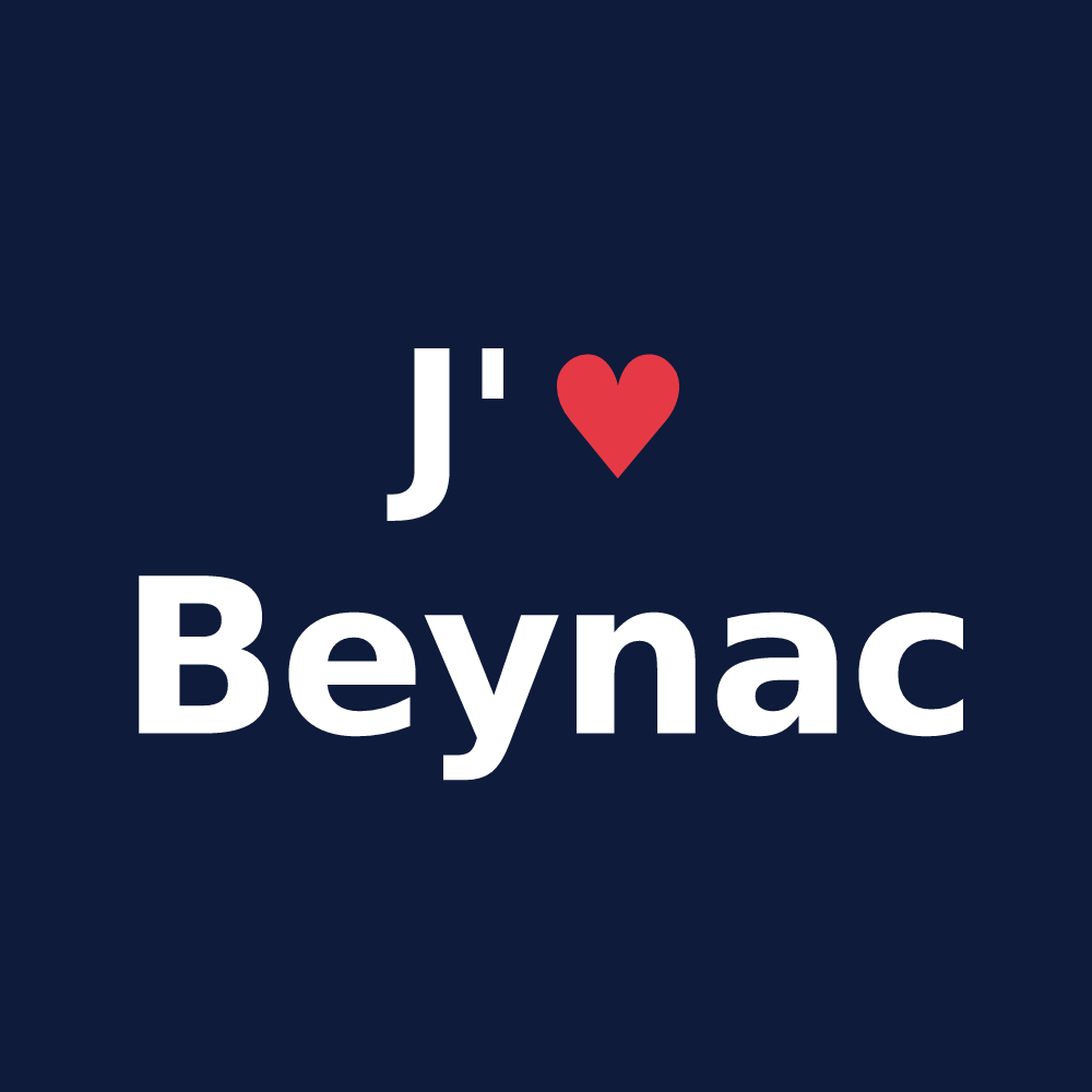 T-shirt personnalisé Beynac — design J'aime Beynac
