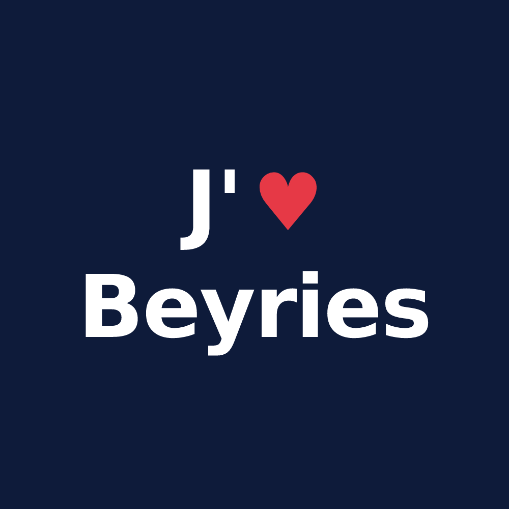 T-shirt personnalisé Beyries — design J'aime Beyries