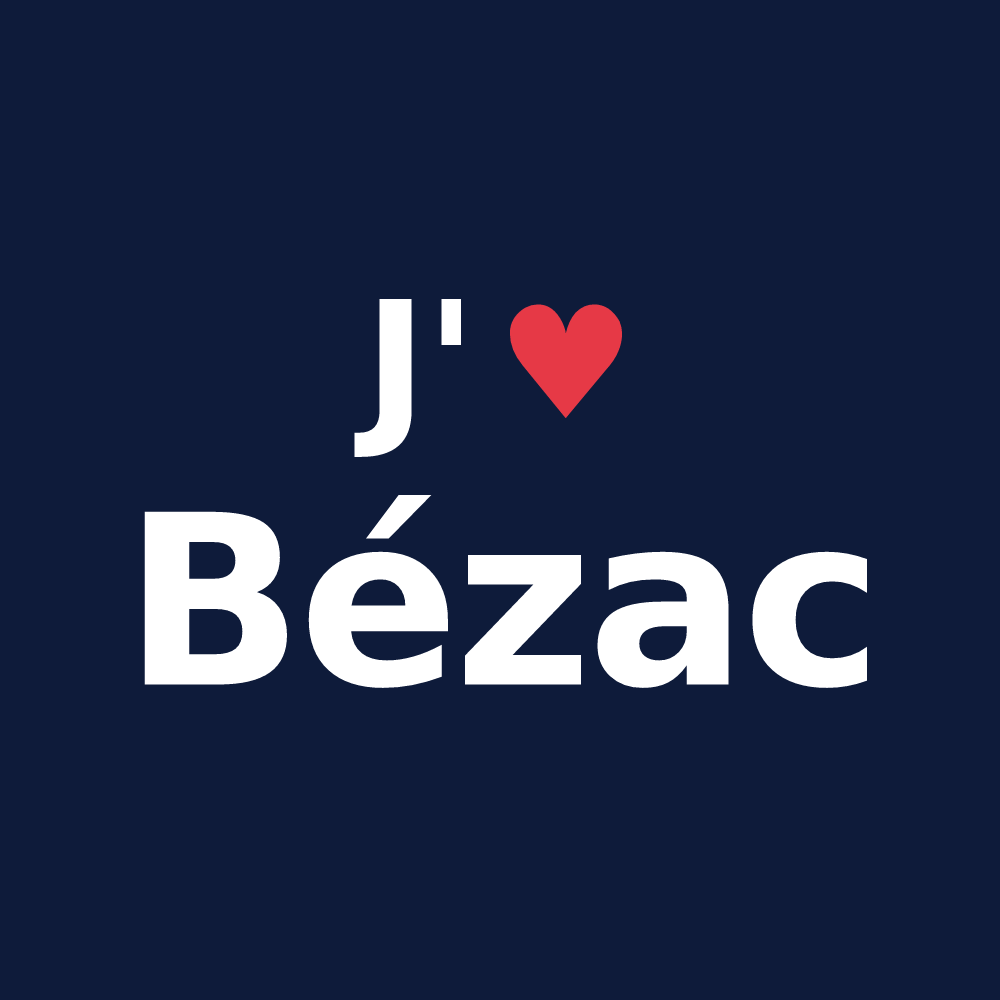 T-shirt personnalisé Bézac — design J'aime Bézac