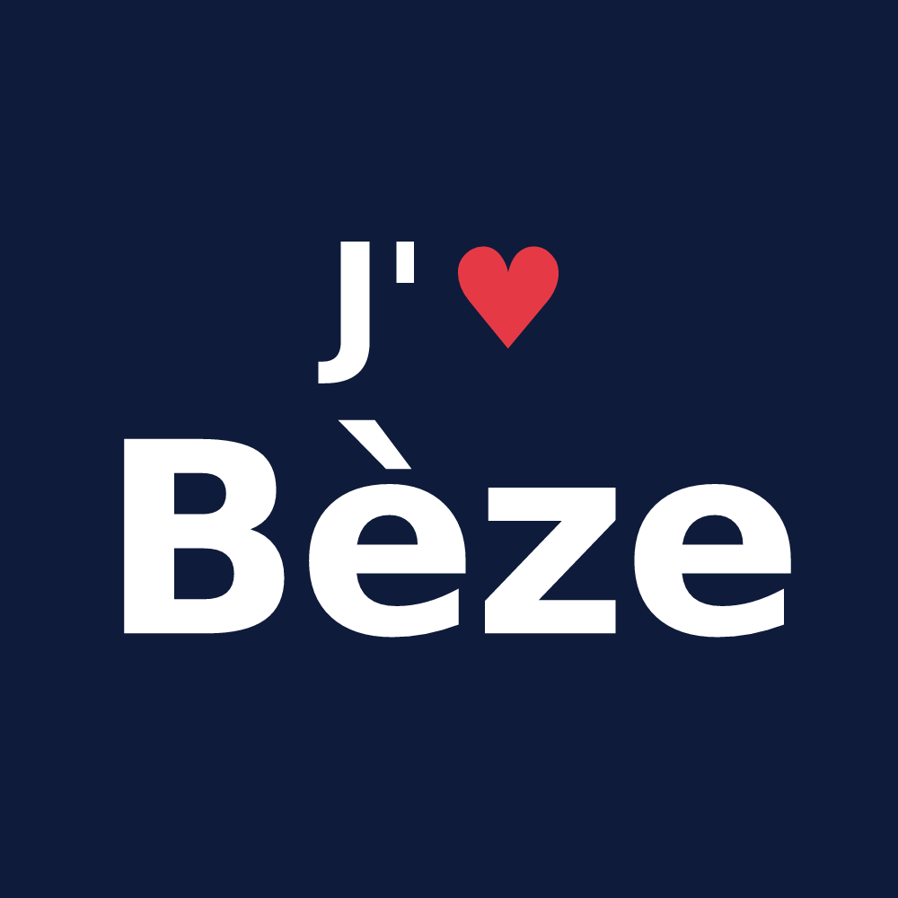 T-shirt personnalisé Bèze — design J'aime Bèze