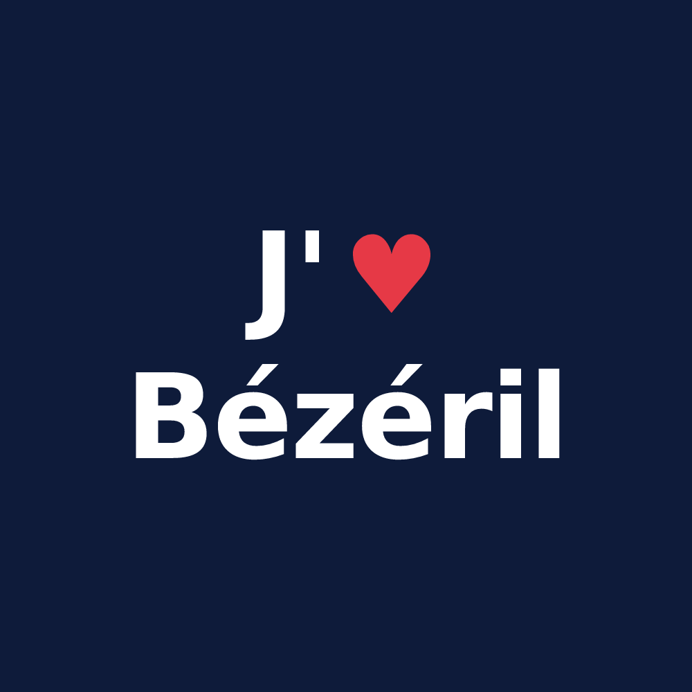 T-shirt personnalisé Bézéril — design J'aime Bézéril