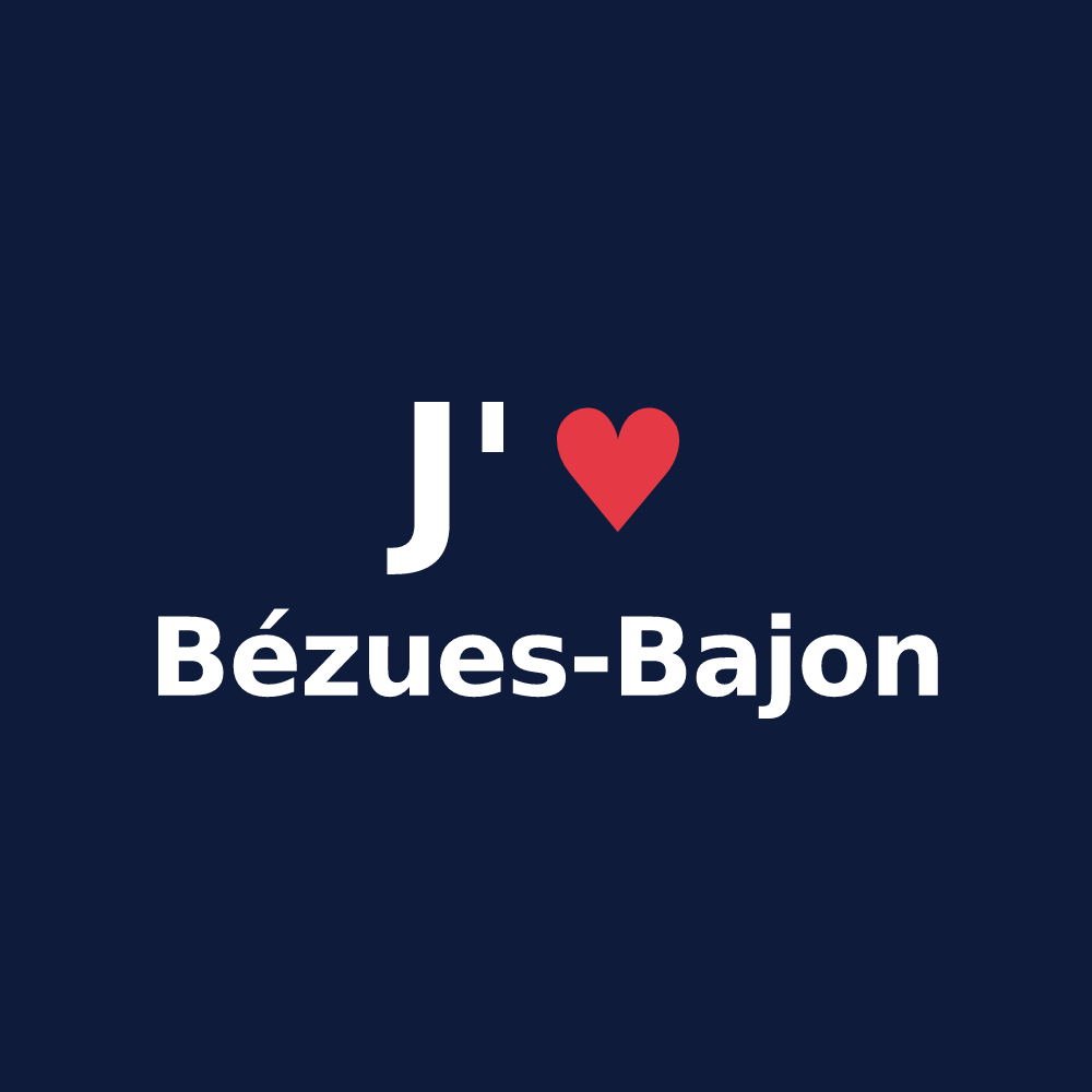 T-shirt personnalisé Bézues-Bajon — design J'aime Bézues-Bajon