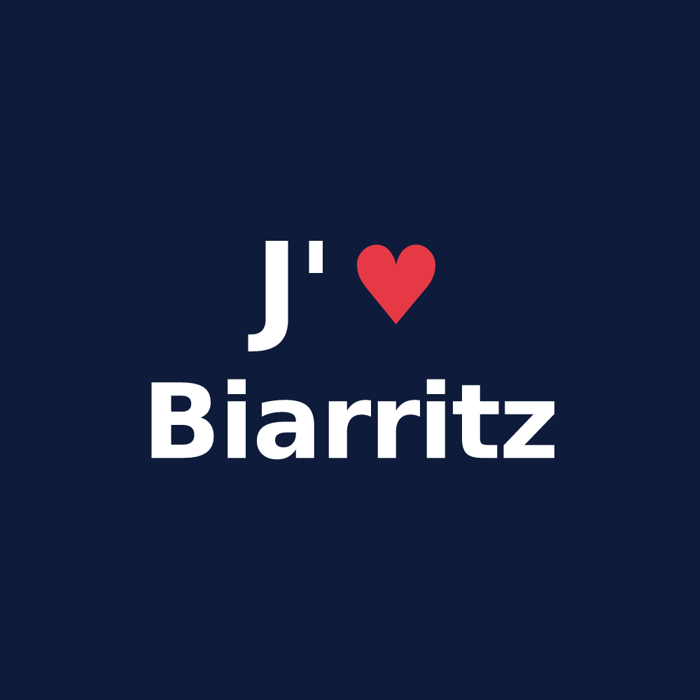 T-shirt personnalisé Biarritz — design J'aime Biarritz